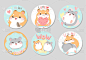 Cute Hamsters set - Circle