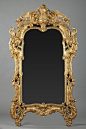 Gilt wood mirror in Louis XV style