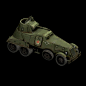 3D游戏二战军事武器模型素材资源/装甲车ba11-淘宝网