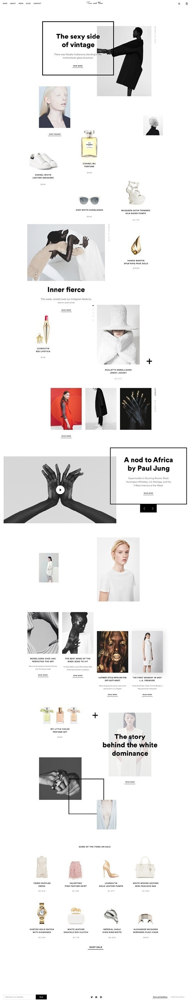 一组干净简洁时尚的网页设计 ​​​​