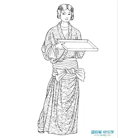 古风服饰插画素材参考（附高清大图下载）-蓝铅笔