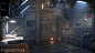 Star Citizen - Lorville Habitations, Alec Cornet : I worked on creating assets for the lorville habitation, I was given whiteboxes that I had to push to final art. The meshes I worked on consist of a kitchen module with a fridge, the front wall of the sho