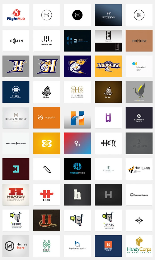 关于字母H的LOGO_平面设计_标志设计_设计秀高手-花瓣网