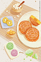 中秋月饼节日素材海报