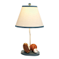 ecWorld - Urban Designs 22" All American Sports Kids Table Lamp - Ideal for kids that are sports fans this unique metal table lamp is the perfect lamp to uplift any room decor.  Features a miniature basketball, football and baseball affixed at the bo