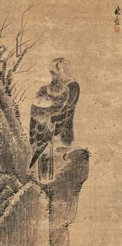 明代 林良 水墨写意花鸟