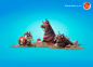 SAL SOL Sea Animals : This is a project made by "Recreo Agency" for "Sal Sol", a mexican sea salt brand. It was a collaboration between us and "Un Mariachi Studio" and the talented 3D artist Caetano Silva. I worked as Art Dir