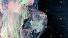 丙烯酸颜料和油墨在水中。