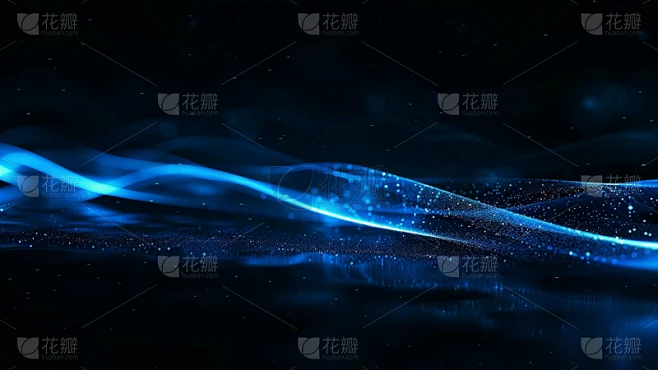 特效通用科技感蓝色粒子光效背景场景图片素材素材-花瓣网