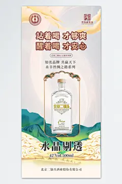 创意经典二锅头酒海报