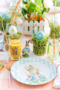 Peter Rabbit Easter Tablescape.