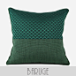 样板房方枕靠垫靠包新中式风格绿色拼接沙发床头装饰靠枕 布瑞格-淘宝网