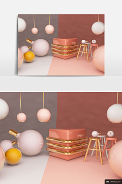 来我梦里吗_采集到c4d海报