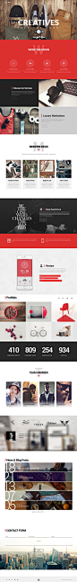 The Moon - Creative One Page Multi-Purpose Theme on Behance