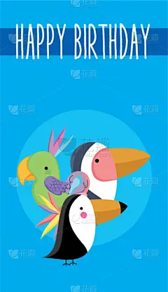生日,可爱的,动物,贺卡,分离着色,明信片,自然,动物园,请柬,热带雨林