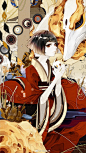 #二次元# 一组风格另类的古风作品，画风棒棒哒！画师：妖魔君  ​​​​
