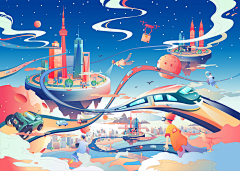 chingwahyoung采集到插画创意（内容构图排版）