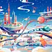 插画练习-古田路9号-品牌创意/版权保护平台