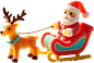 糖霜 橡皮糖 圣诞 彩色 拼接 png 麋鹿 圣诞老人 雪橇