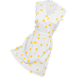 Vintage white sleeveless dress with yellow polka dots