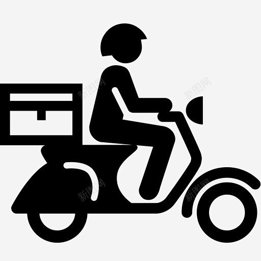 送货滑板车包裹递送包裹图标 骑手 icon 标识 标志 UI图标 设计图片 免费下载 页面网页 平面电商 创意素材-花瓣网