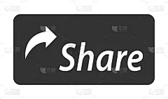 共享点击按钮的互联网图标隔离。矢量插图横幅