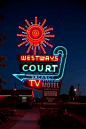 Westways Court Motel neon sign.