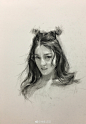 米娅绘画 来一组与众不同有美感的素描作品！@特兰悟天克斯 素描 #为艺术战#素描 ​​​​
