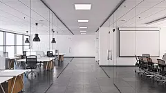 Large open space business office interior