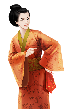 png古风中老年男女人物素材