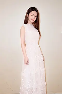 赵丽颖白色长裙优雅写真高清手机壁纸