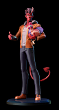 Damien Figure, Cody Bunt : Was Honored with the opportunity  to sculpt a figure for Monster prom 2! their kickstarter is kicking ass and everybody should support them and i hope you enjoy this work too 

Shoutout to https://www.artstation.com/veritaslemal