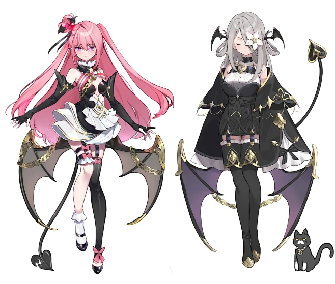 魅魔姐妹 RIRI & AIRI 天使与恶魔混搭萝莉风格的主题-花瓣网