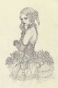 Hand drawn one of a kind drawing. Pencil on heavy grade, high quality paper. Stamped and signed.: 
