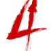 毛笔字数字4