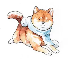 汪汪汪，小可爱早上好~

作者：dliok  #手帐素材插画手绘##简笔画# ​​​​