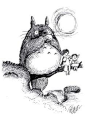 totoro black and white - Google Search