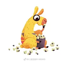 数码儿童插画momo儿童插画儿童插画 
插画动物形象 -❤️可爱的小羊驼❤️
works by Alena.tkach ​​​​