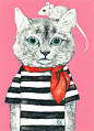 Yuko higuchi（樋口裕子） 美喵肖像画 魔法 萌 日本 手绘 宠物插画 喵星人 可爱 儿童插画 