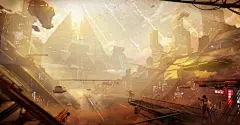 一组质量很高的科幻场景插画作品欣赏！充满想象力的未来世界！