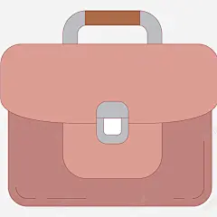 红棕色公文包手绘插画 页面网页 平面电商 创意素材