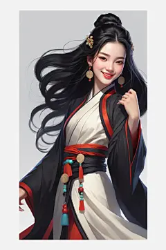 数字艺术人物摄影艺术摄影人物古装插画-众图网