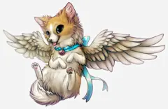 创意飞狗_新图网 https://ixintu.com 动物 手绘 小狗 翅膀 可爱
