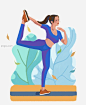 跳舞健身的小女孩图片大小2300x2800px 图片尺寸2.45 MB 来自PNG搜索网 pngss.com 免费免扣png素材下载！健身的小女孩#卡通手绘#漂亮的小女孩#飘落的树叶#跳舞健身#运动健身插画#植物装饰#