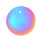霓虹渐变球体3D立体图形 PNG免抠图