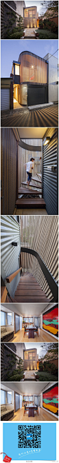 楼梯间的光影变化，Little Gore Street Studio by Tim Spicer Architects设计