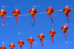 灯笼,天空,中国元宵节,中国灯笼,水平画幅,无人,春节,摄影,装饰