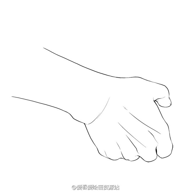 手的各种角度姿势之抓下