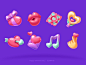 Happy valentines day fairy stick mouth heart music love letter cupids arrow condom