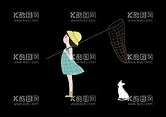 女孩  - 源文件下载【酷图网】漂亮女孩,儿童,女孩,女的,卡通人物,小女孩,卡通女孩,可爱的小女孩,手绘,